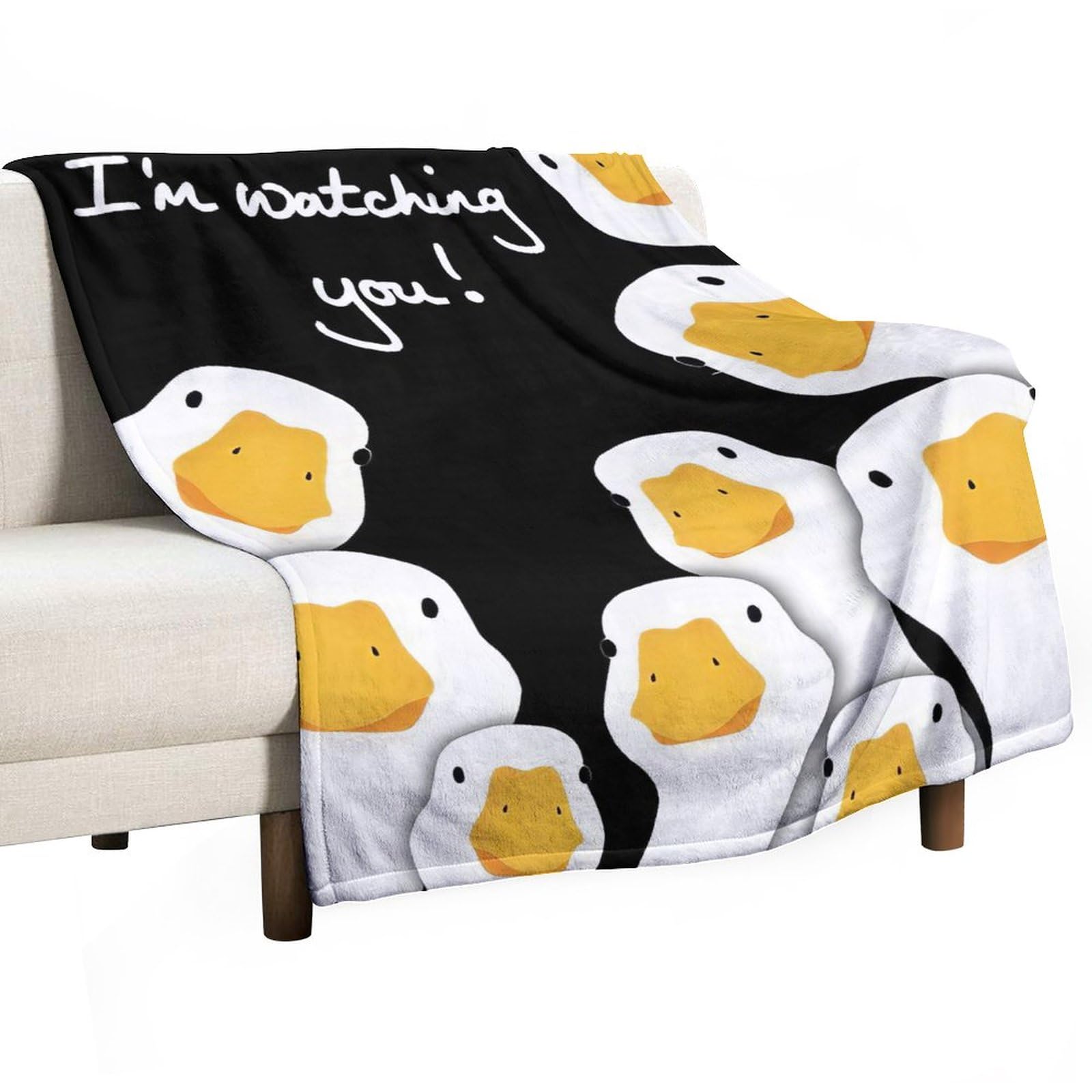 Funny Duck Blanket Duck Throw Blanket Duck Stuff Gifts for Girls Boys Kids Lovers Adults Woman Man Warm Soft Comfort Plush Fleece Flannel Blanket Decor for Couch Sofa Bed 40"x50"