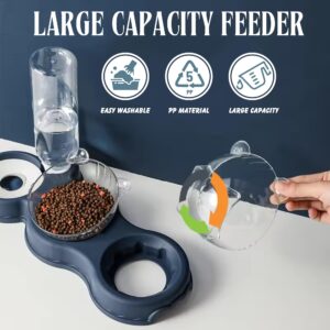 Cat Feeder and Water Dispenser Set - Pet Food Bowl, Cat Food Dispenser, Water Feeder for Cats and Dogs, All-in-One Pet Food and Water Dispenser Solution.