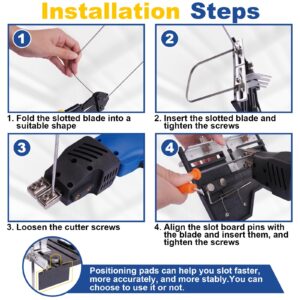 Komsepor Foam Cutter with Slotting/Groove Electric Hot Knife Styrofoam Cutter Foam Cutting Tool Air Cooled Hot Knife Foam Cutter 200W 110-120V (5 Blades) for EPP, EPS, XPS, EPE, KT Board, Sponge