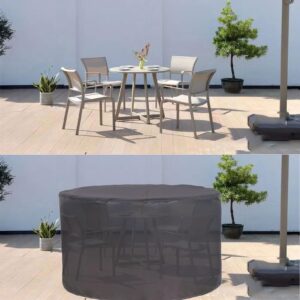 Patio Furniture Cover Set Round 20" D x 30" H, 420D Oxford Cloth Cover Waterproof, Heavy Duty Garden Furniture Covers, Outdoor Furniture Covers Waterproof for Lawn, Deck, Backyard