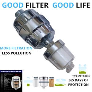 SHOWER FILTER PRE FILTER ANTI CHLORINE AND SEDIMENT FOR HAIR LOSS AND DRY SKIN UNIVERSAL