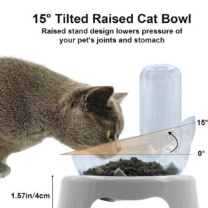 Cat Feeder and Water Dispenser Set - Pet Food Bowl, Cat Food Dispenser, Water Feeder for Cats and Dogs, All-in-One Pet Food and Water Dispenser Solution.