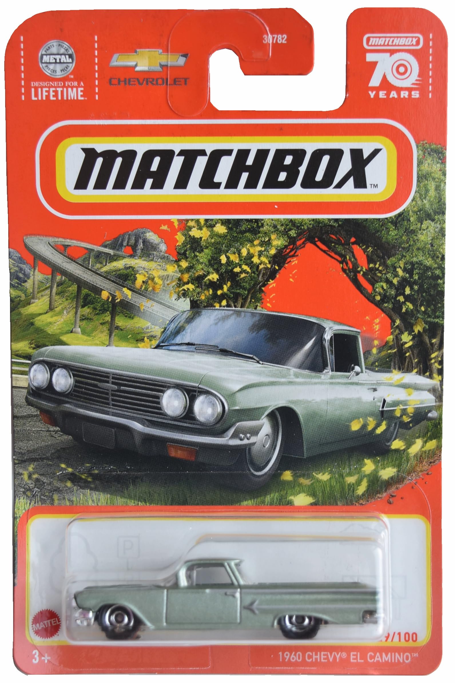 Matchbox 1960 Chevy El Camino, Metal Parts [Green] 29/100