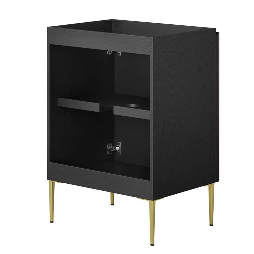 Modway EEI-6142-BLK-GLD Alchemist 24" Bathroom Vanity Cabinet (Sink Basin Not Included), Black Gold