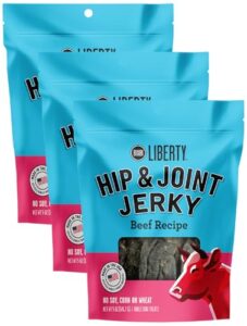 bixbi buckley functional healthy hip and joint dog jerky treats, beef recipe, 5 ounce (pack of 3)