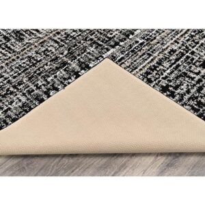 Garland Rug Rumba 9 ft. x 12 ft. Area Rug Black/Earth Tone