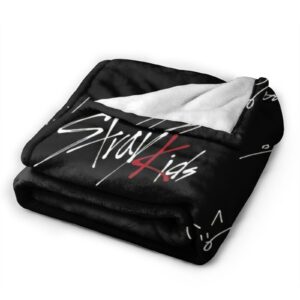 Stray Kids Soft and Comfortable Wool Fleece Throw Blankets Yoga Blanket Beach Blanket Suitable for Home and Tourist Camping