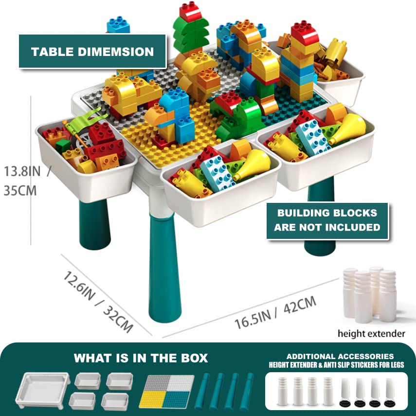 Pairez Toys Sensory Table & Chair Set for Toddler, Kids Activity Table, for Playing Building Blocks, Sand & Water, Color Dough.