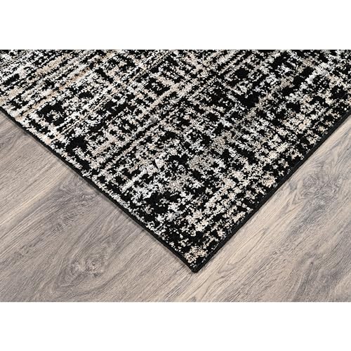 Garland Rug Rumba 9 ft. x 12 ft. Area Rug Black/Earth Tone