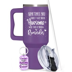 at2z global christmas gifts for women - gifts for women, ladies, her, wife - purple gifts, inspirational gifts for women - womens gifts for christmas, birthday, mothers day - 40oz tumbler with handle