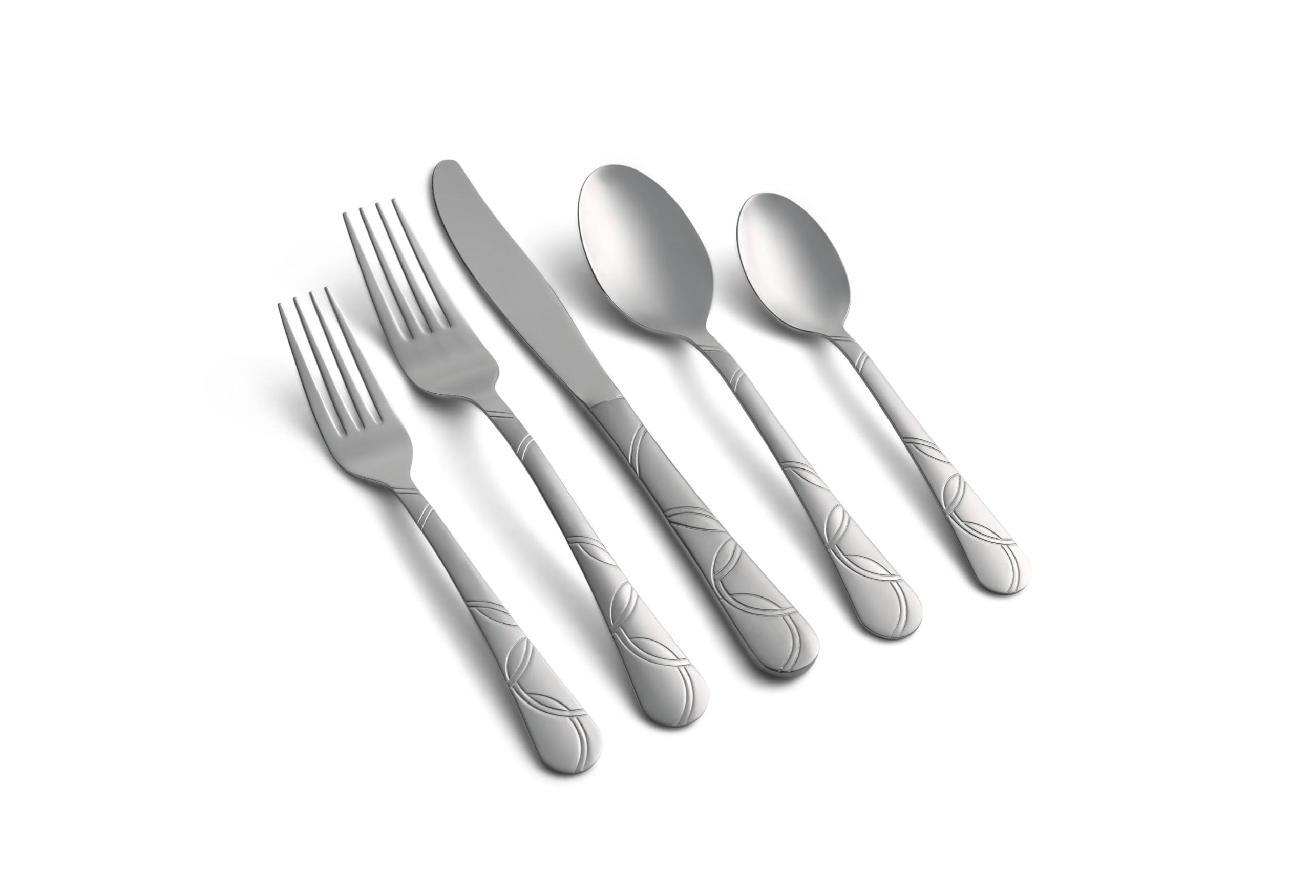 Cambridge Felicity Sand Piece Flatware Set, 45 Count