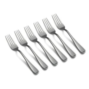 cambridge 3207r4hcg04 malibu satin salad forks, set of 6