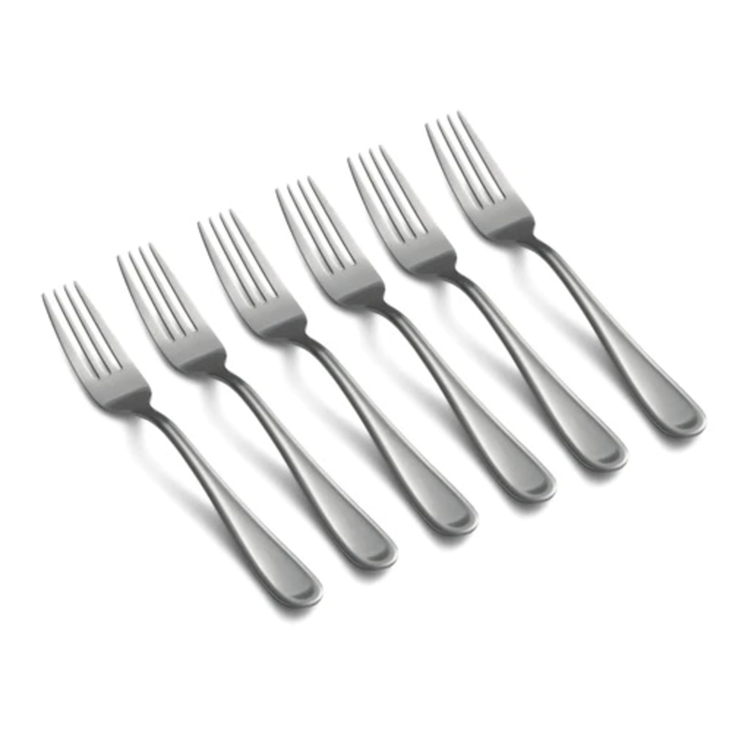 Cambridge 3207R4HCG04 Malibu Satin Salad Forks, Set Of 6