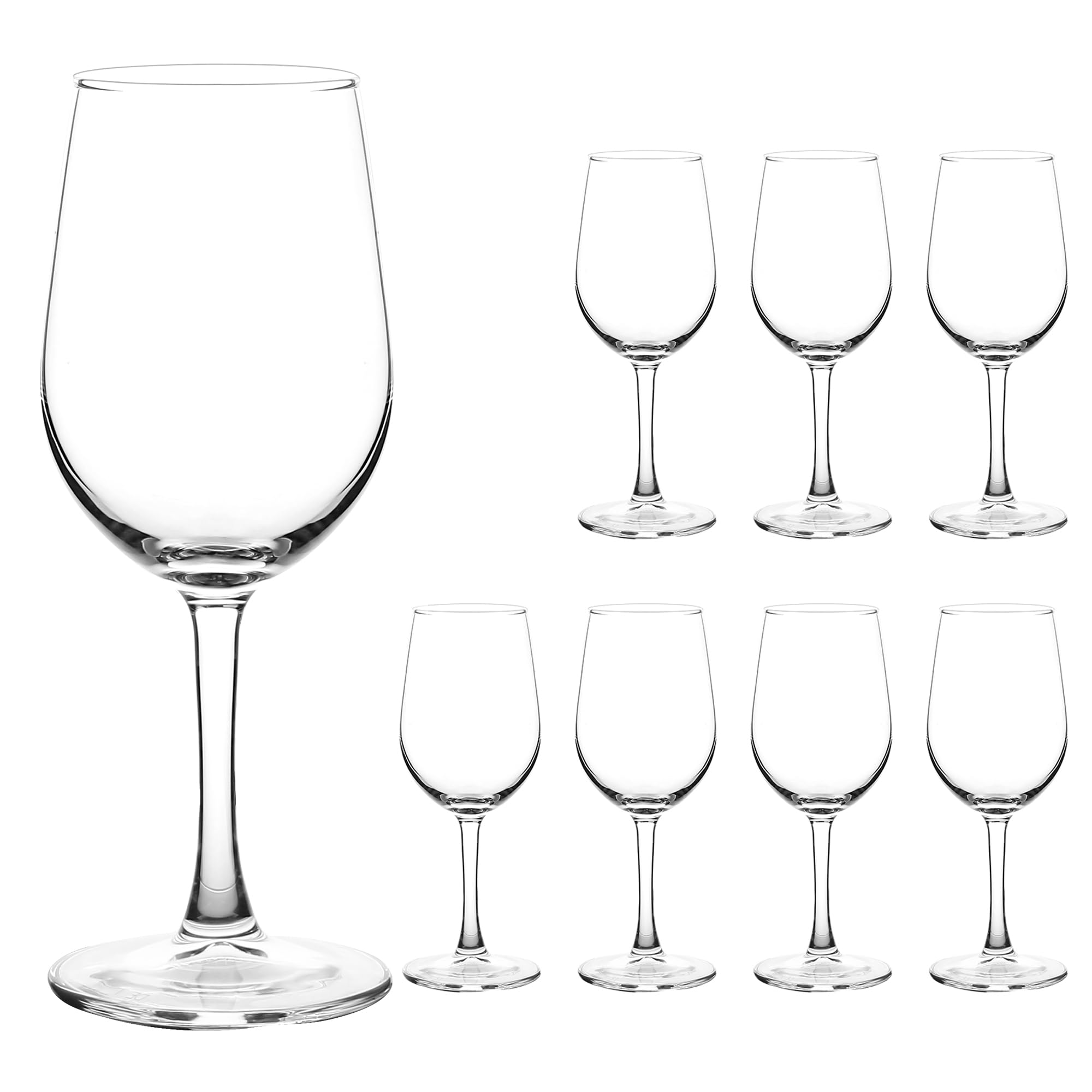 YANGNAY Wine Glasses (Set of 8, 11.5 Oz), All-Purpose Red or White Wine Glass with Stem, Durable, Dishwasher Safe