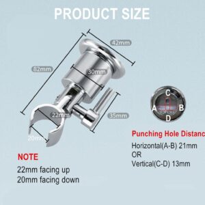 All Metal Shower Head Holder,180° Adjustable Shower Wand Holder with Handle,Handheld Shower Head Holder,Shower Head Holder Wall Mount,Handheld Shower Head Bracket