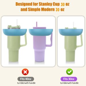 insefocc Stanley Cup 30 oz Snack Bowl with Handle, Compatible with Stanley Cup 30 oz Snack Bowl with Handle, Reusable Snack Bowl, Stanley Accessories, Silicone (White Snack Bowl)