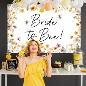 Bride to Be Backdrop Banner Bride to Bee Bridal Shower Decor Honey Bee Bachelorette Decorations Flowers and Bee Backdrop for Photoshoot Bee Floral Bachelorette Engagement Wedding Supplies