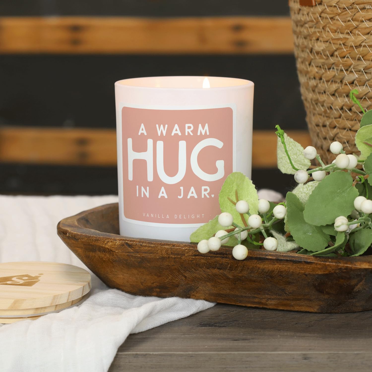 Simply Said, INC Vanilla Candle, A Warm Hug in A Jar, Hug in a Jar Candle, Thinking of You Candle, Homesick Candle, Get Well Soon Candle, CDL1048