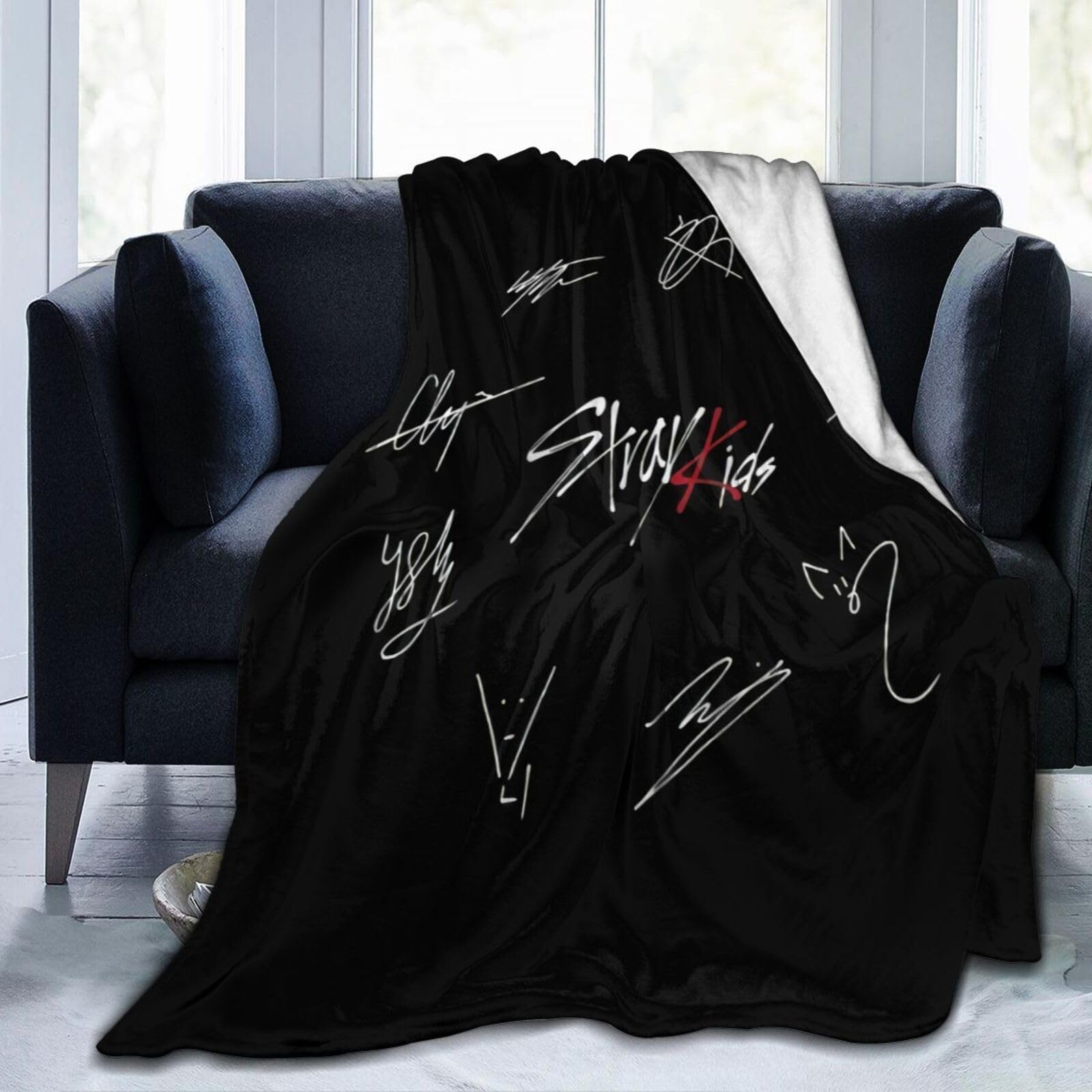 Stray Kids Soft and Comfortable Wool Fleece Throw Blankets Yoga Blanket Beach Blanket Suitable for Home and Tourist Camping