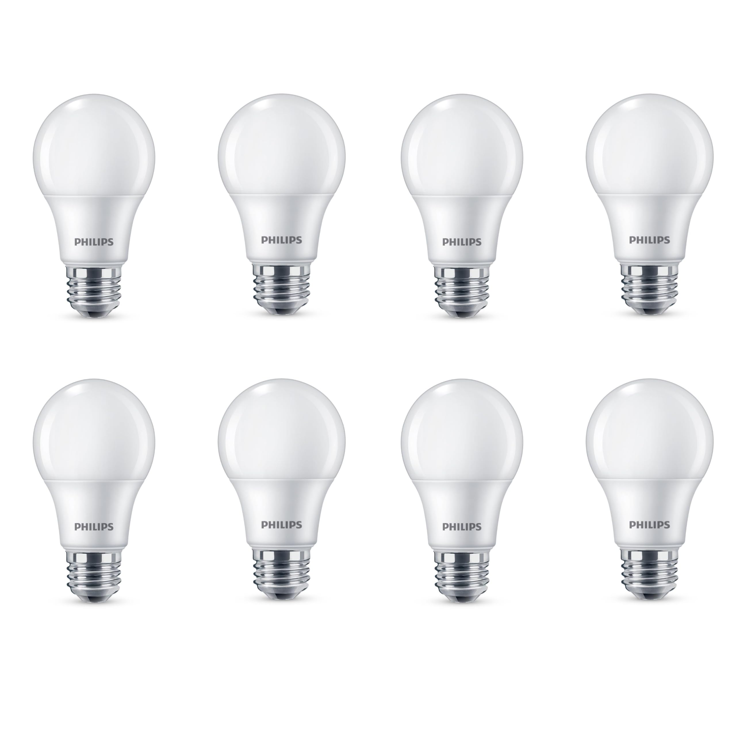 PHILIPS 60-Watt Equivalent A19 Non-Dimmable E26 LED Light Bulb Daylight 5000K (8-Pack)