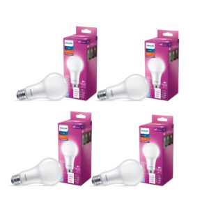 philips 40-watt/60-watt/100-watt equivalent 3-way a21 e26 led light bulb soft white 2700k (4-pack)