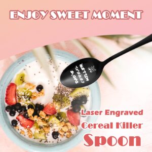 Gifts for Dad Mom Grandpa Grandma Birthday Valentine Christmas Gift, Funny Cereal Lovers Gifts - Cereal Killer Spoon