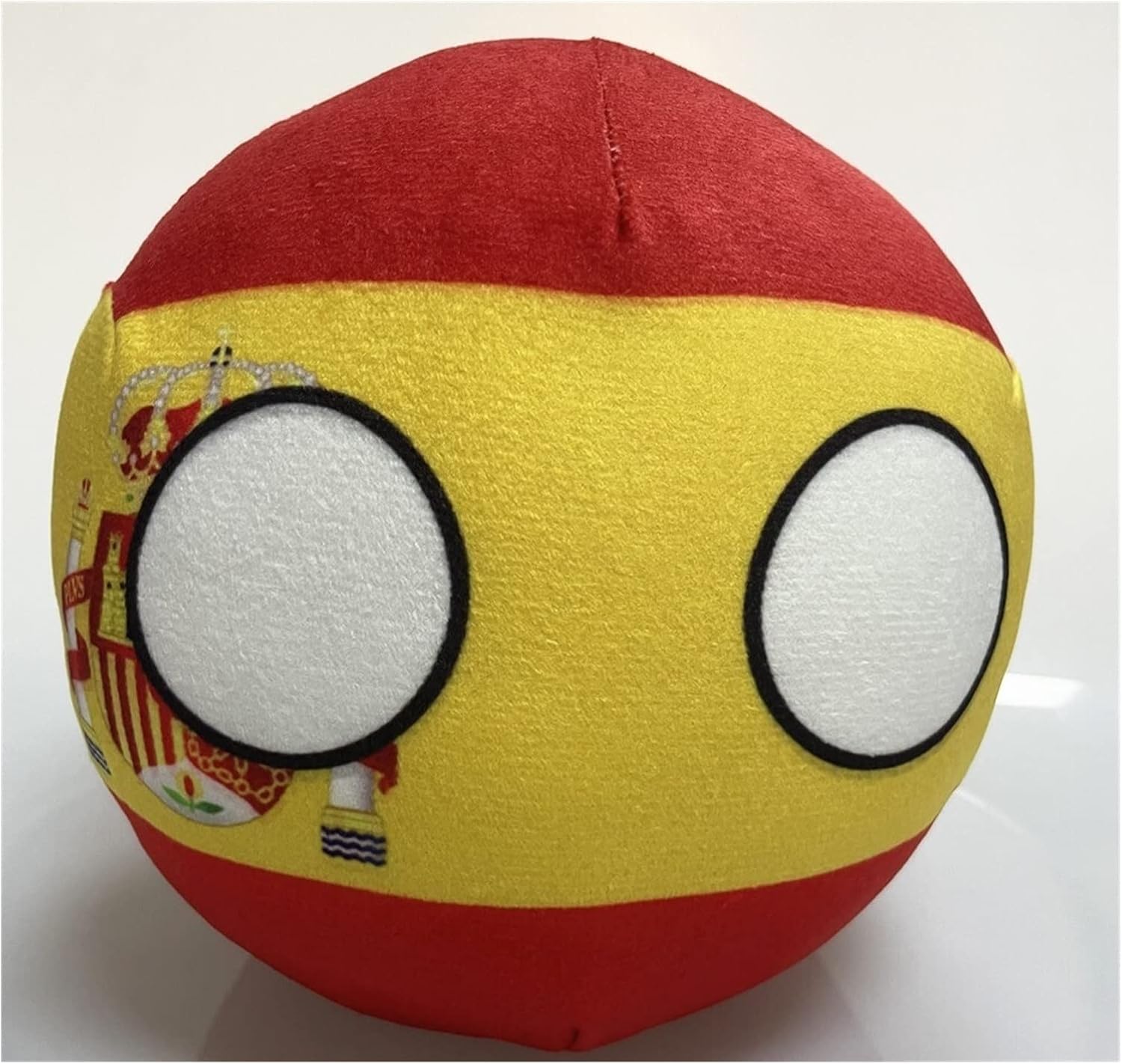 GANGKJDS Polandball Countryballs Plush Doll Ukraine Spain Hungary Portugal Romania Greece Austria Mexico Poland Ball (Spain B,3.8 inch)