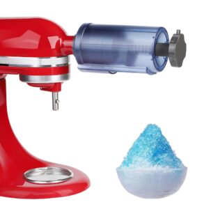 ice shaver attachment for kitchenaid stand mixer- efficient shaved ice maker, high production shave ice machines ice cream maker, essential mixer parts with 8 molds - by aooaid