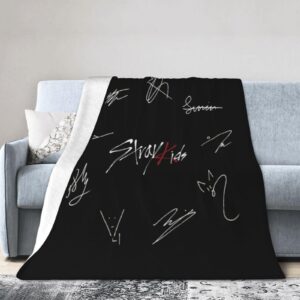 Stray Kids Soft and Comfortable Wool Fleece Throw Blankets Yoga Blanket Beach Blanket Suitable for Home and Tourist Camping