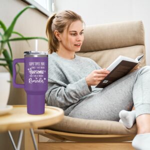 AT2Z GLOBAL Christmas Gifts For Women - Gifts For Women, Ladies, Her, Wife - Purple Gifts, Inspirational Gifts For Women - Womens Gifts For Christmas, Birthday, Mothers Day - 40oz Tumbler with Handle