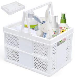 chgshine baby shower caddy - portable collapsible basket, organizer for baby shower, dorm, bathroom, picnic basket with handles