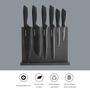 SipLip Kitchen knife set with Magnetic knife holder, 15 pieces high carbon stainless steel sharp kitchen knife set including chef's knife, bread knife, serrated steak knife set, knife sharpener