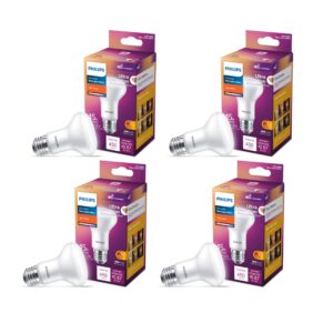 philips 45-watt equivalent r20 ultra-definition dimmable e26 led light bulb soft white with warm glow 2700k (4-pack)