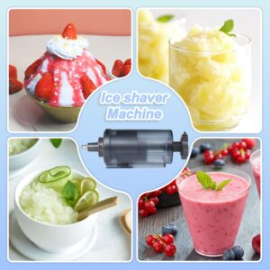 Ice Shaver Attachment for KitchenAid Stand Mixer- Efficient Shaved Ice Maker, High Production Shave Ice Machines Ice Cream Maker, Essential Mixer Parts with 8 Molds - By Aooaid