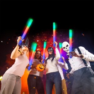 lifemoran 32 PCS Foam Glow Sticks, Fun Colorful Flashing, LED Light-up Party Supplies for Festive Events