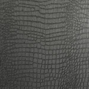 Zeeko 17.3 X 394 Crocodile Textured Wallpaper Black Peel and Stick Wallpaper - Easy Install & Removable Contact Paper for Cabinet, Bedroom & More