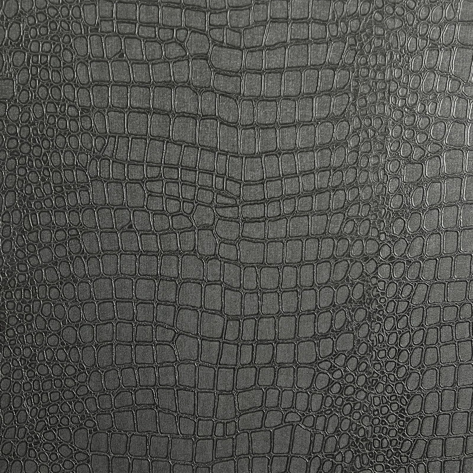 Zeeko 17.3 X 394 Crocodile Textured Wallpaper Black Peel and Stick Wallpaper - Easy Install & Removable Contact Paper for Cabinet, Bedroom & More