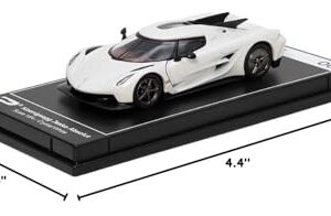 PosterCars 1:64 Scale Koenigsegg Jesko Absolut Crystal White Hypercar League Collection No.6