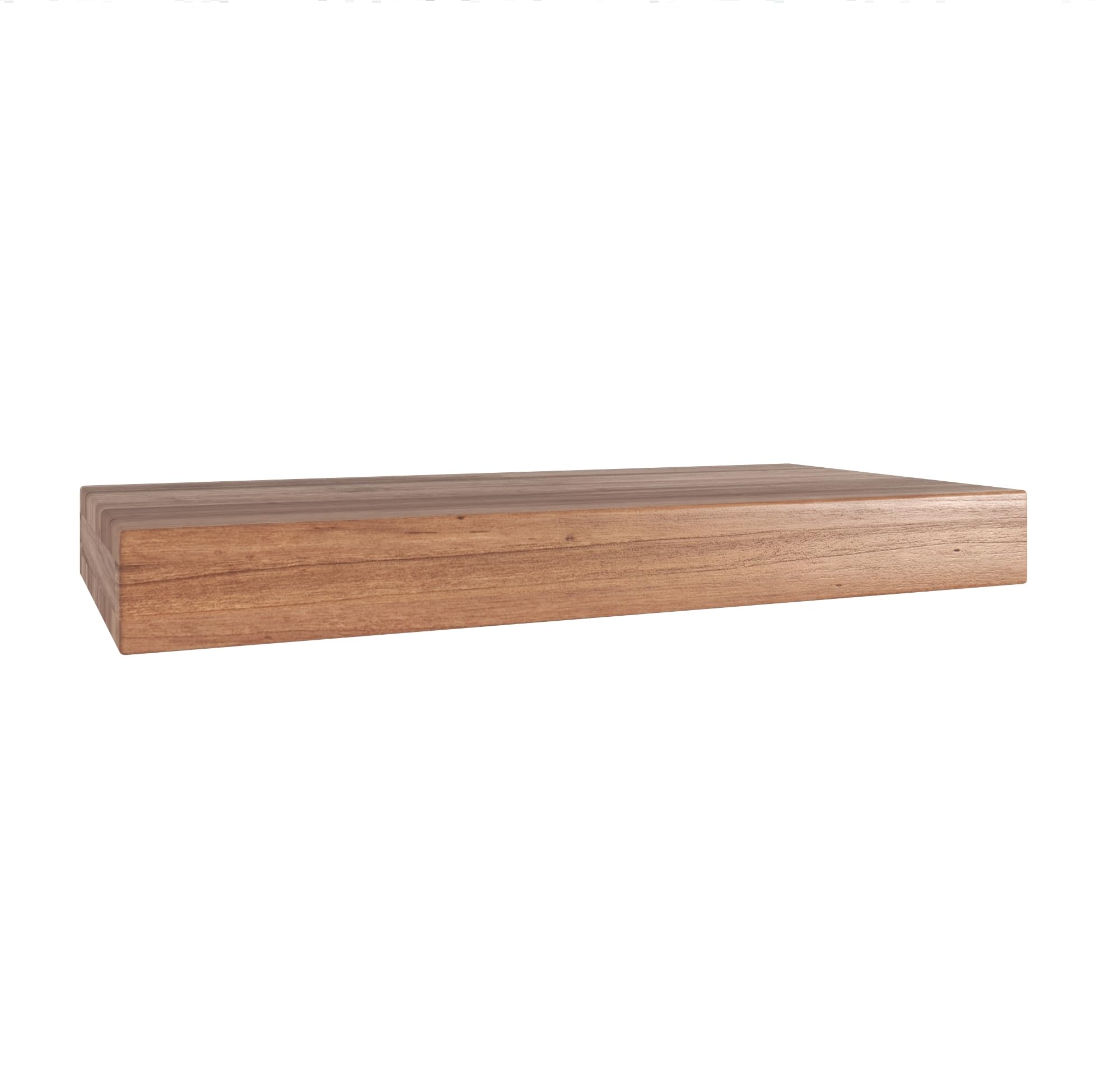 AquaTeak 18" Manada Hollow Floating Teak Wall Shelf