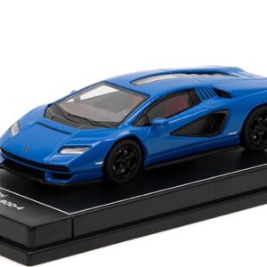 PosterCars 1:64 Scale Lamborghini Countach LPI 800-4 Bleu Hypercar League Collection No.16