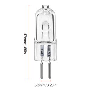 LedWekei G5.3 Halogen Bulbs,120v 100w Bulb Mini Spotlight Bulbs 2 Pin Clear Capsule Lamp Bulb,Dimmable 2700K Warm White Light Bulbs (12 Pack)