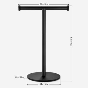 Hand Towel Holder, Matte Black Bathroom Towel Racks, Countertop Towel Stand, T-Shape Towel Holder for Bathroom Kitchen