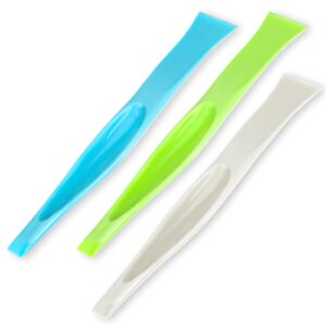 2 in 1 plastic scraper tool,multi-purpose no-scratch scraping tool small scraper cleaning tool for removing oil stains, dirt, paint, sticker remover gum scraper (3 pack)