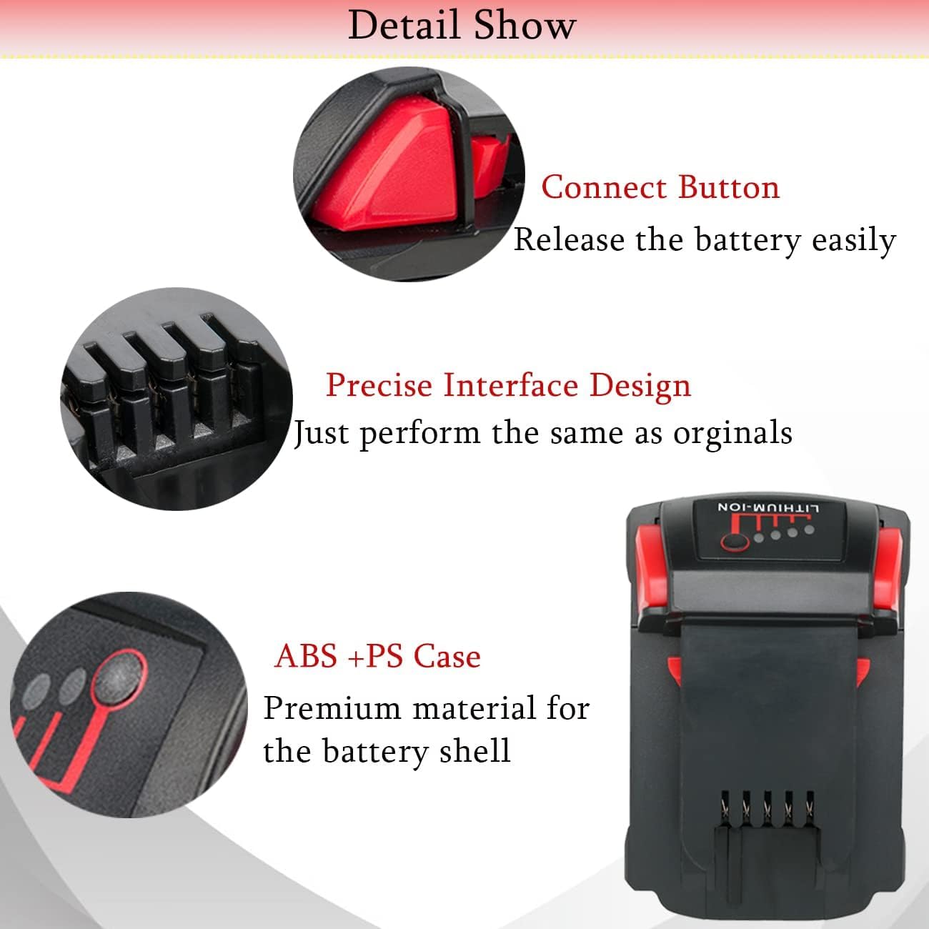 OYRMIL 18V Battery and Charger for Milwaukee M18 Battery with Milwaukee Battery Charger, Capacity Output 5.0Ah