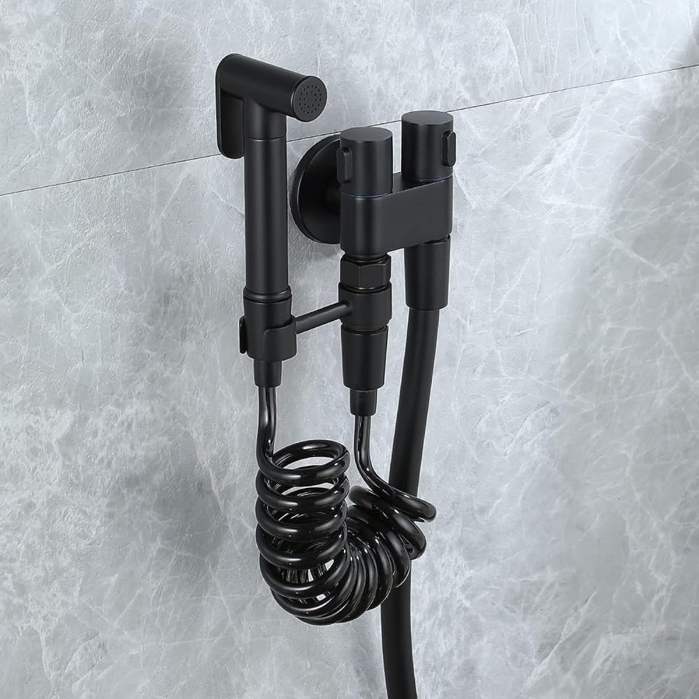 Bidet Sprayer for Toilet Black, Handheld Bidet Sprayer with 1.5m Hose,Bidet Handshower