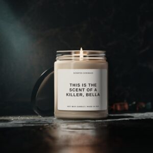 Scent of A Killer Bella Candle, Edward Cullen Candle, Bella Swan, Vampires, Celebrity Candle, Robert Pattinson Gift, Soy Wax Candle - 9oz