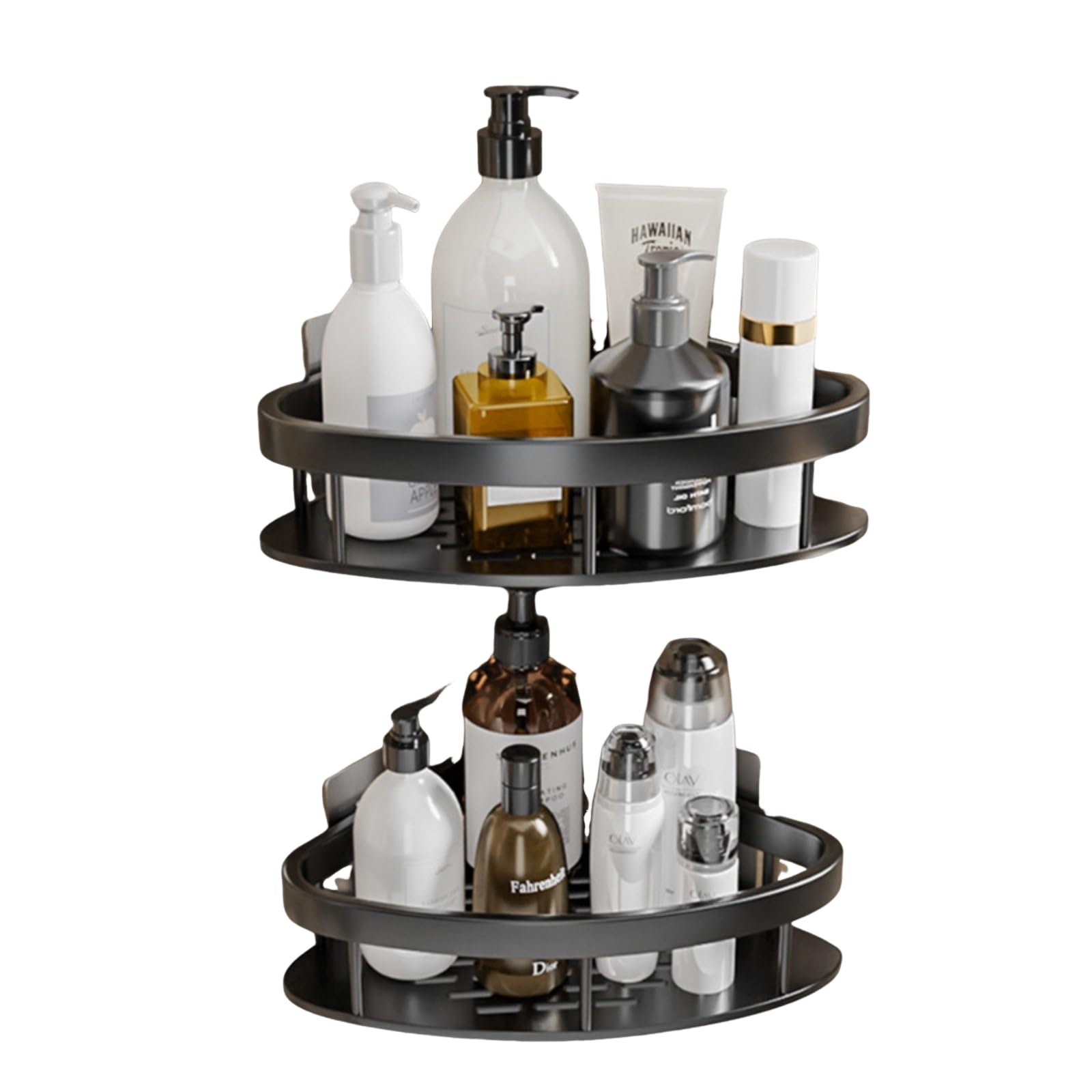 MXITA Corner Shower Caddy,Adhesive Shower Corner Organizer Shelves,Bathroom Shower Organizer Shelves，No Drilling, for Toilet, Bathroom, Dorm and Kitchen 2 Pack (black)