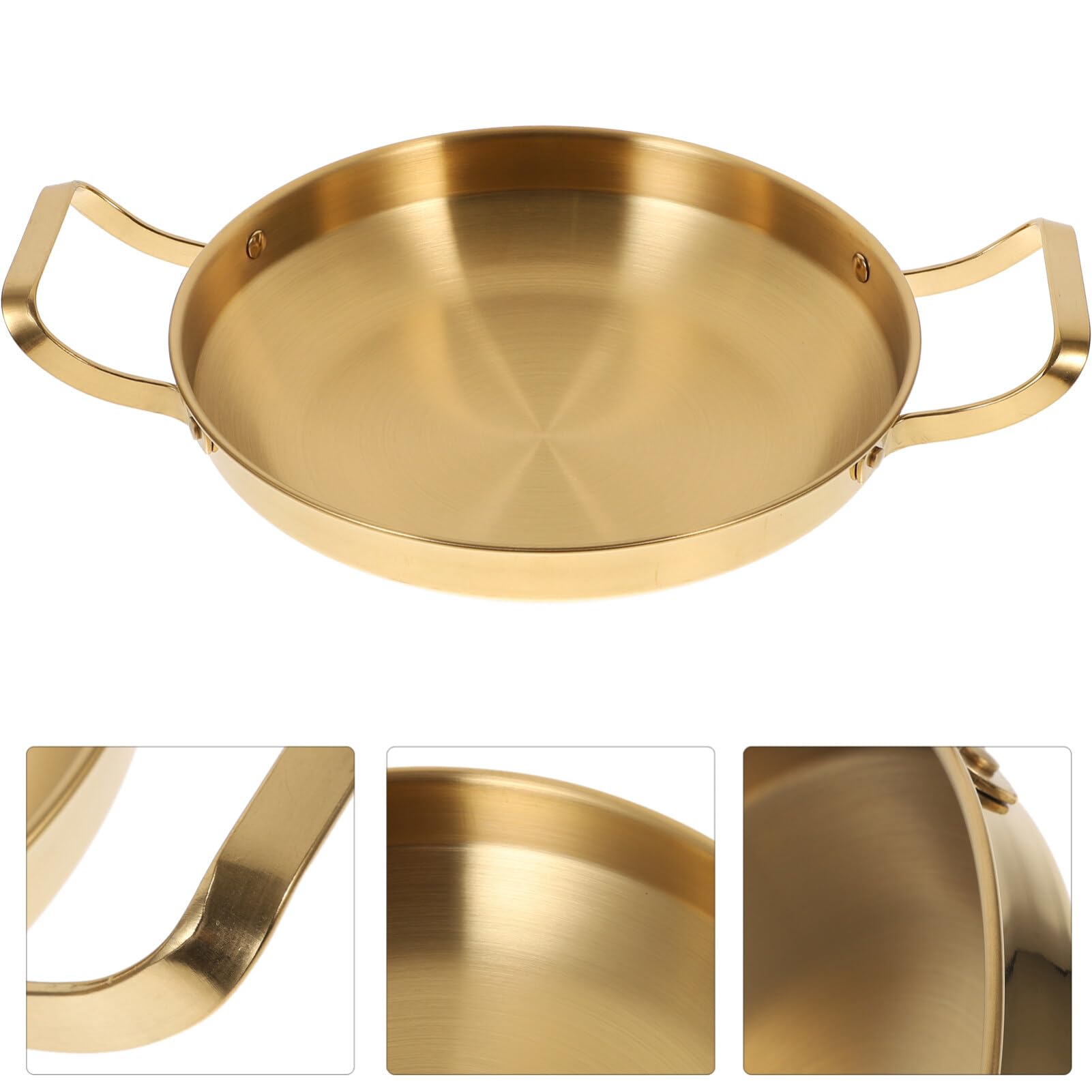 Luxshiny Korean Army Pot Pasta Cooking Pot Steel Noodle Pot Saucepot Boiler Home Cooking Sauce Pan Paella Stove Grill Pan Gold Dinner Plates Cooking Tool Cereal Bowl Vintage Stainless Steel