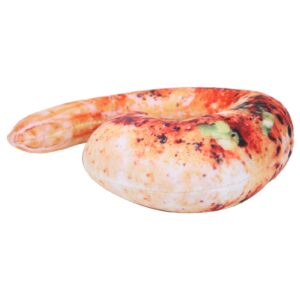 Jauarta Food Cushion Pillow Sleeping Decoration Plush Toys Gift Back Support Simulation Food Pillow (Grilled Shrimp Pillow)