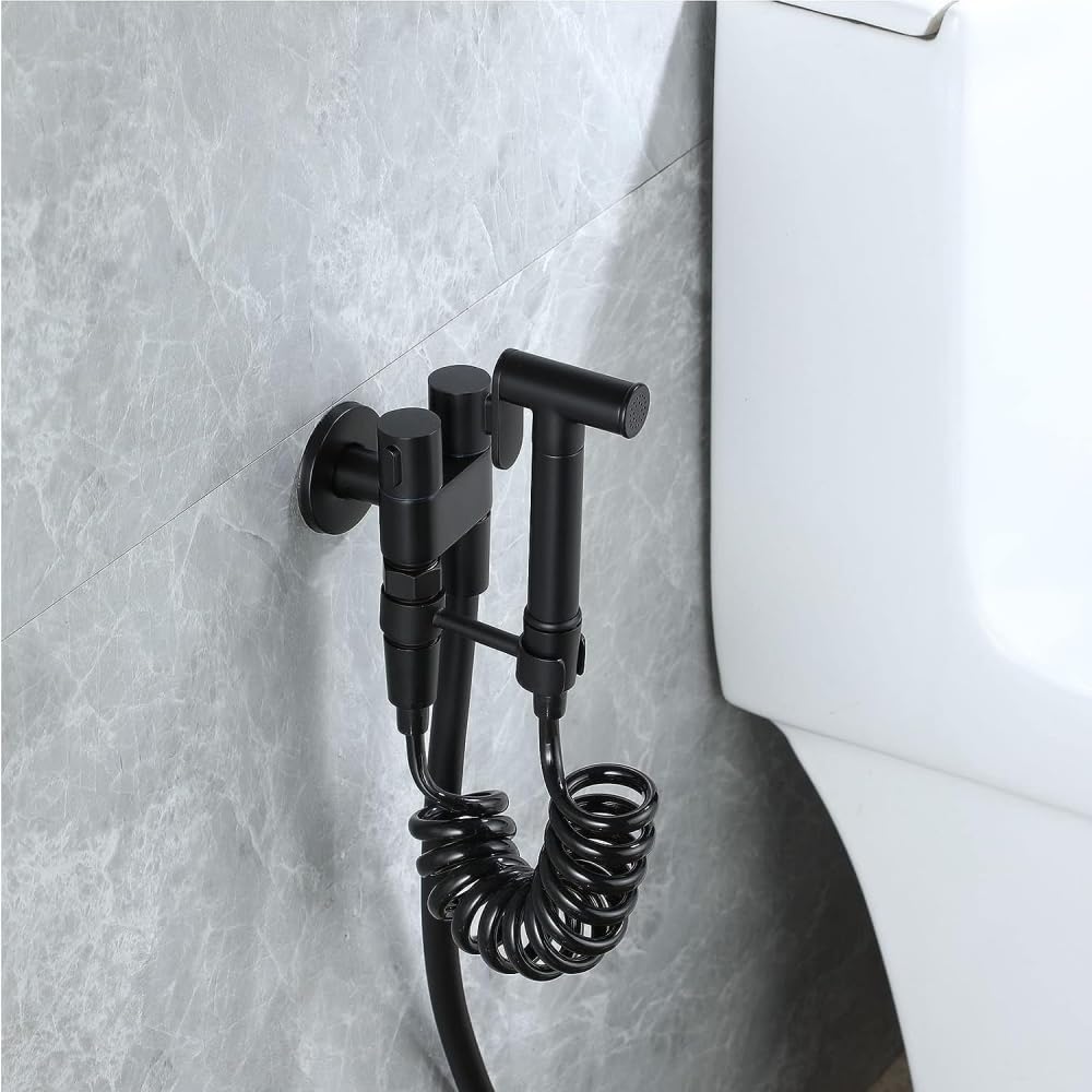 Bidet Sprayer for Toilet Black, Handheld Bidet Sprayer with 1.5m Hose,Bidet Handshower